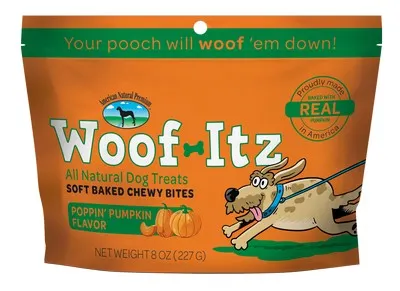 1each 8oz American Natural Premium Woof Soft Bites- Itz Poppin Pumpkin - Treats